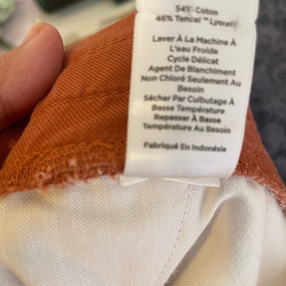 Talbots Size 16W Pull On Drawstring Pants Cuff Hem Orange 4390 - Picture 2 of 12